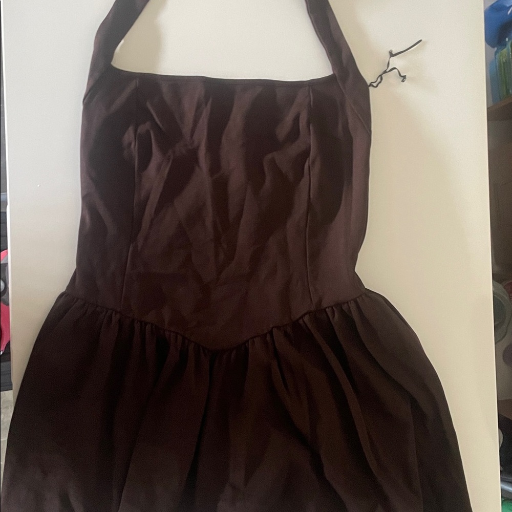 Elegant Brown Mini Dress